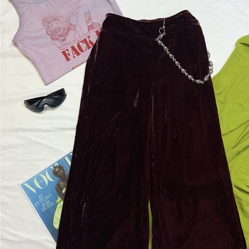 Madewell Brown Wide Leg Velvet Pants